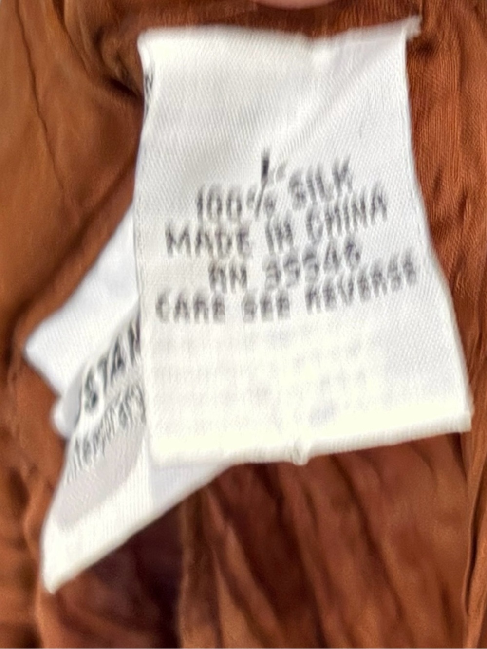 100% silk vintage Brown Crinkled Maxi Skirt - Picture 5 of 6